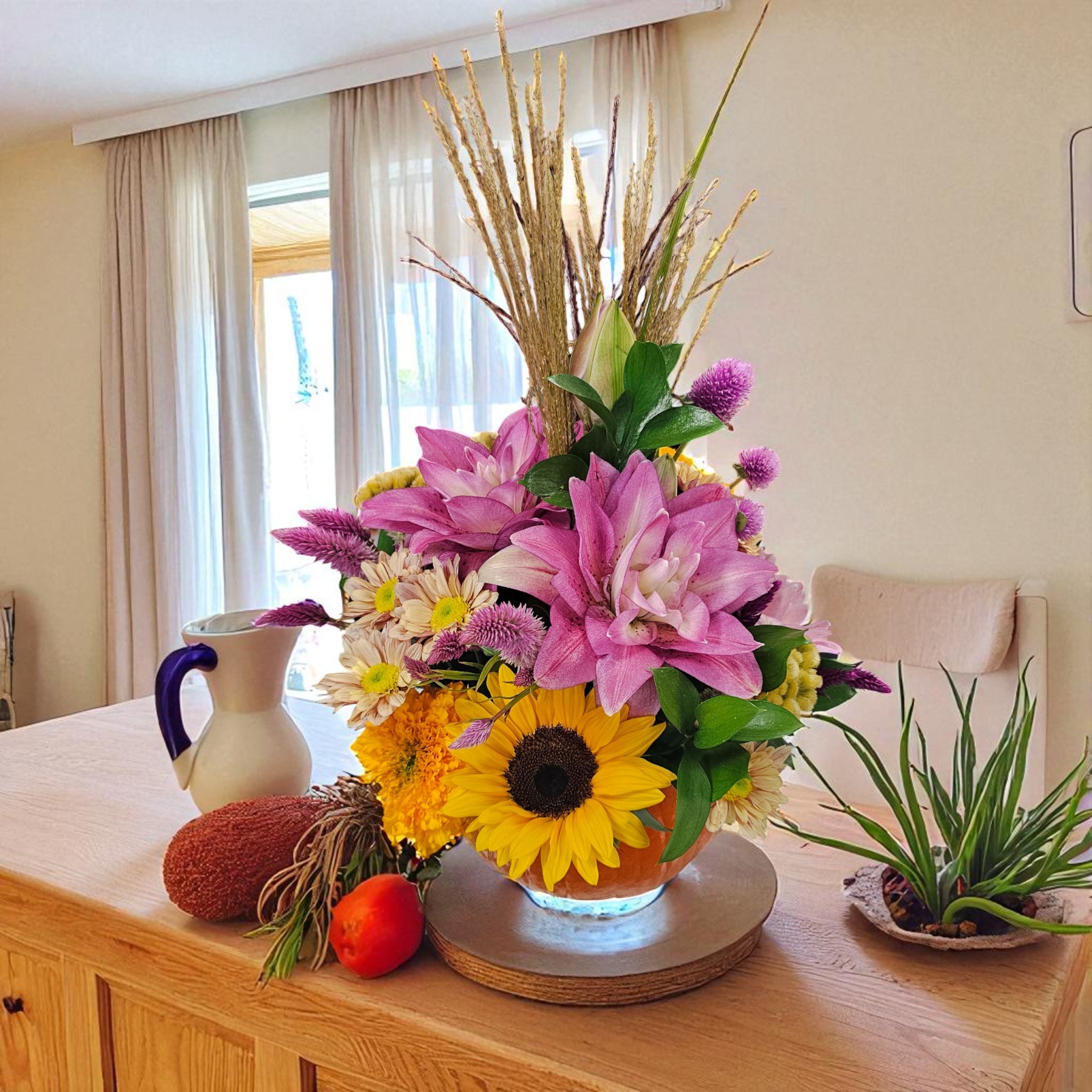 Centre de table d’automne – Élégance rustique avec mini-citrouille