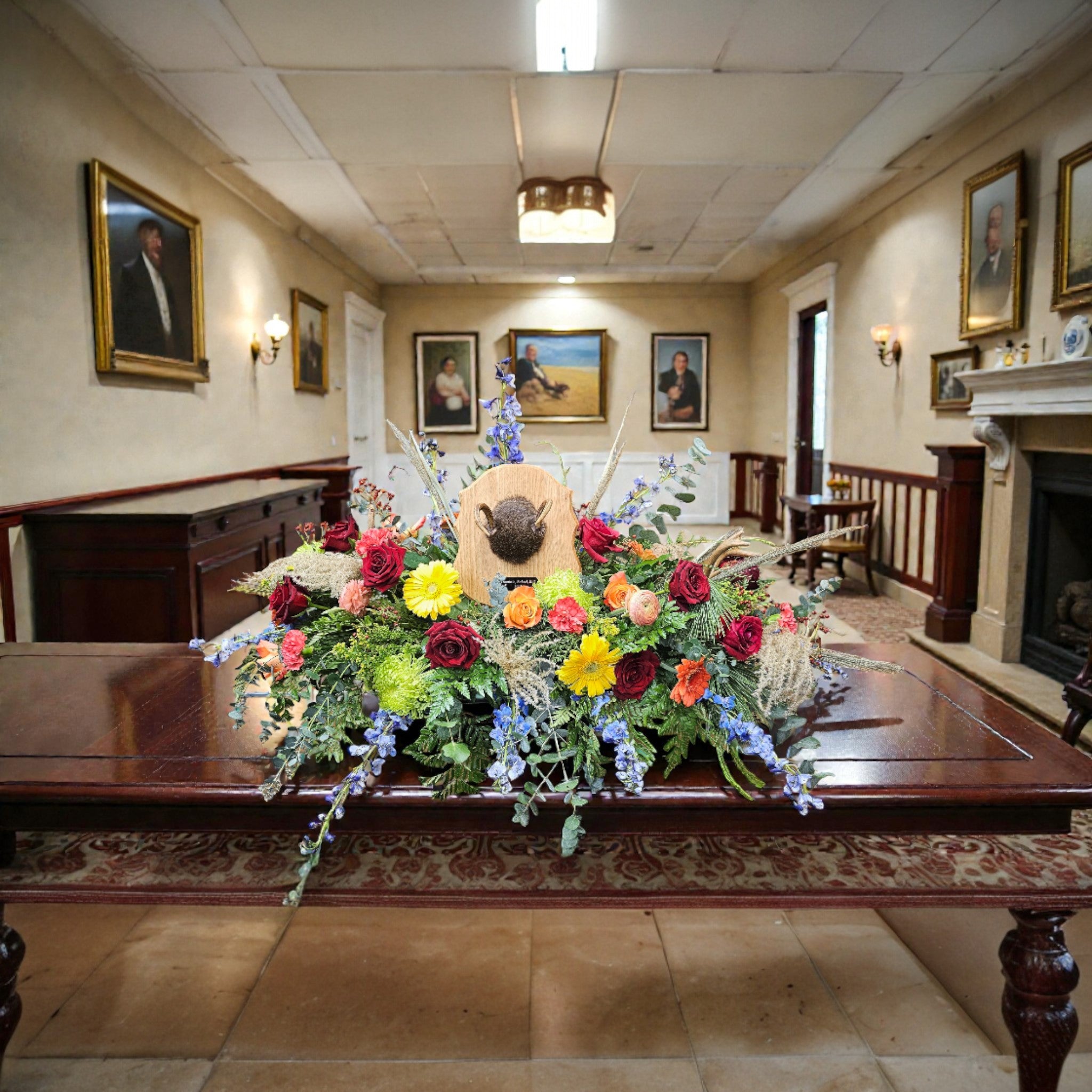 Arrangement funéraire personnalisé – Hommage nature et passion