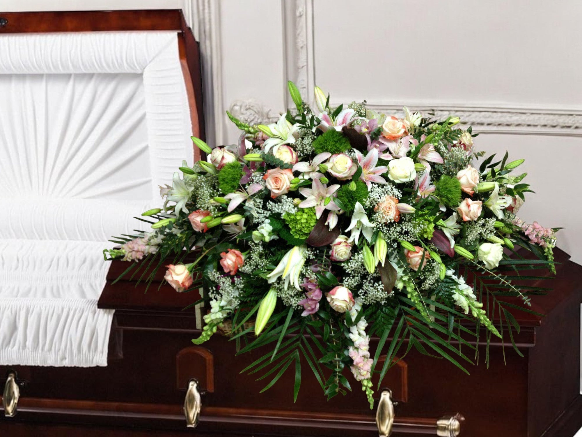 Arrangement de Cercueil - Élégance et Respect