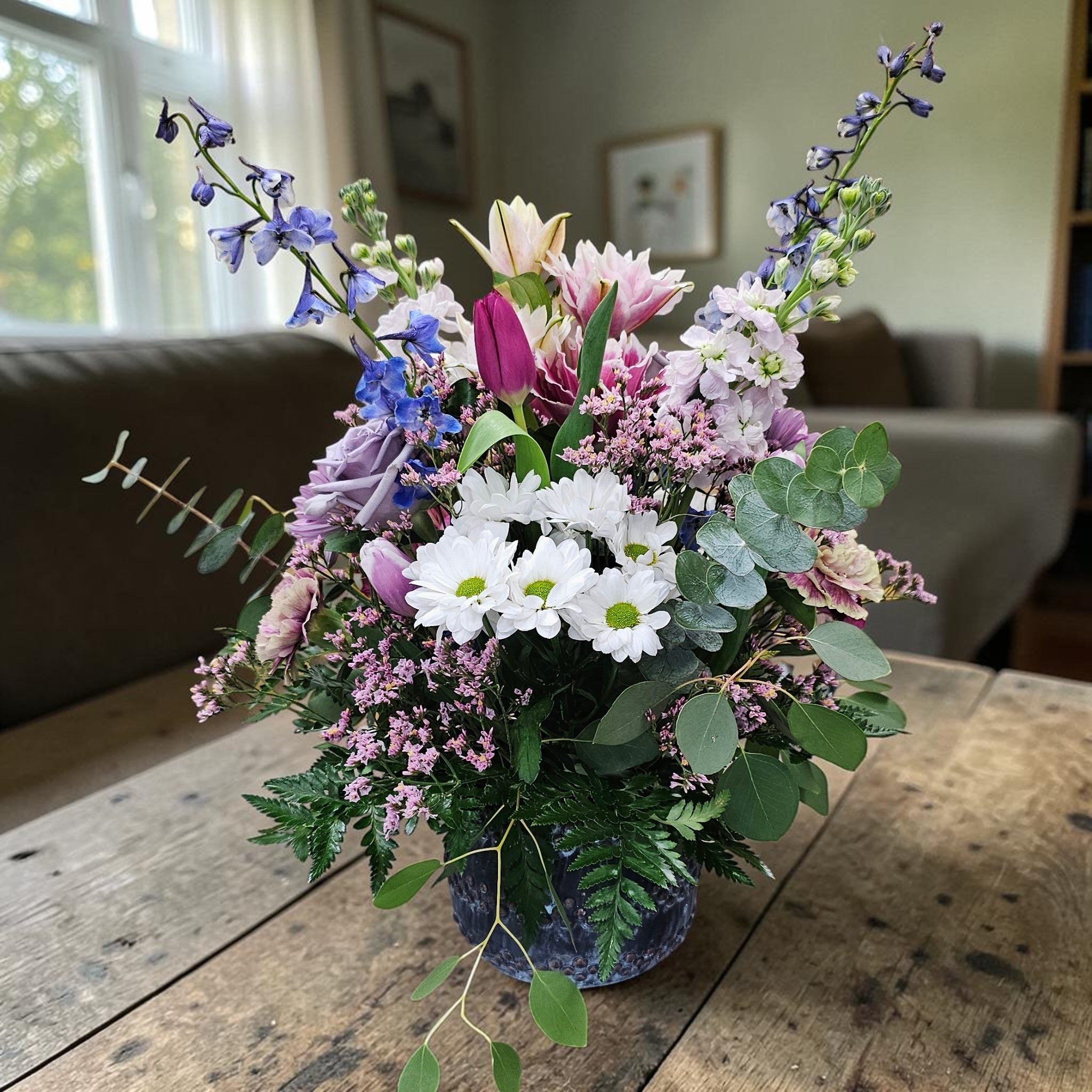 Arrangement floral pastel – Douceur printanière