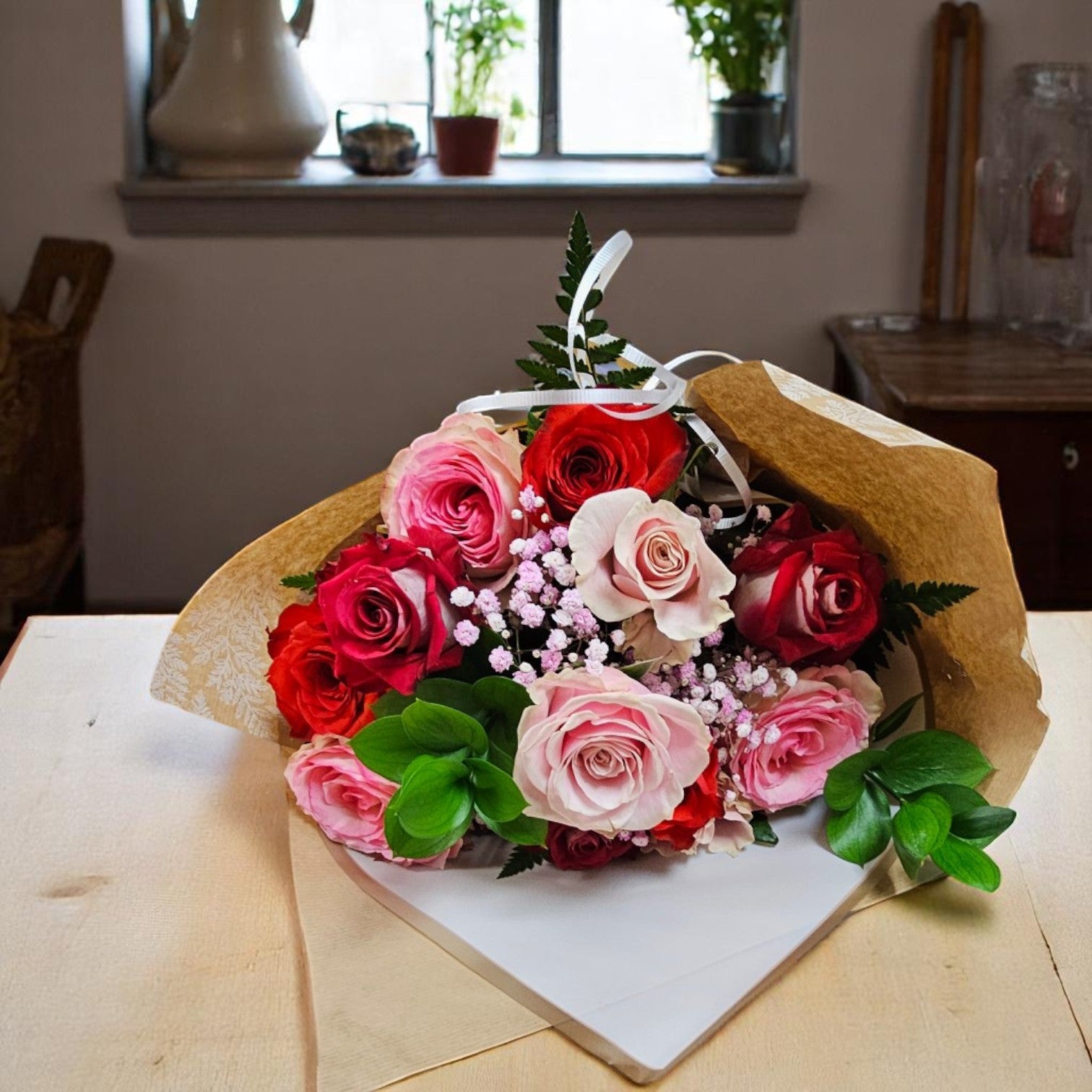 Bouquet Romance en Rose