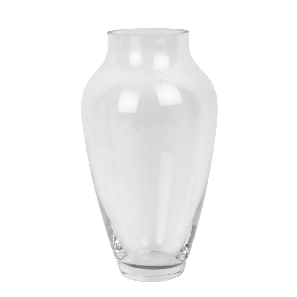 VASE URNE EN VERRE, CLAIR, Ø2¾" x 8¼&