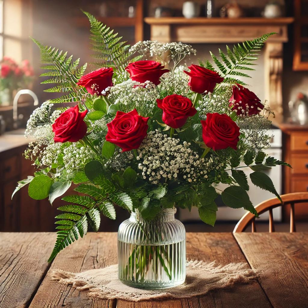 Bouquets de roses rouges