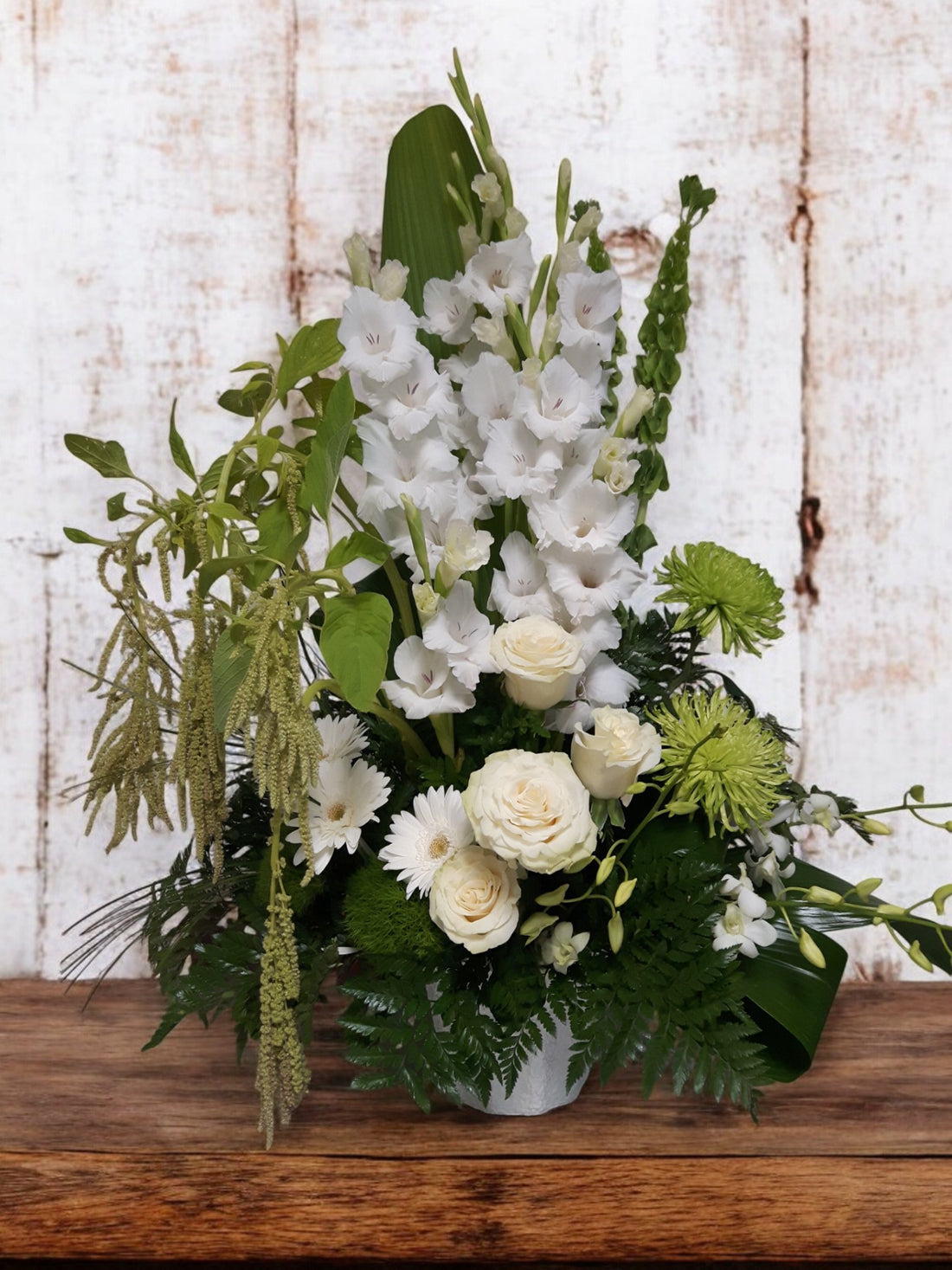 Corbeille Funéraire Blanche - Pureté et Sérénité