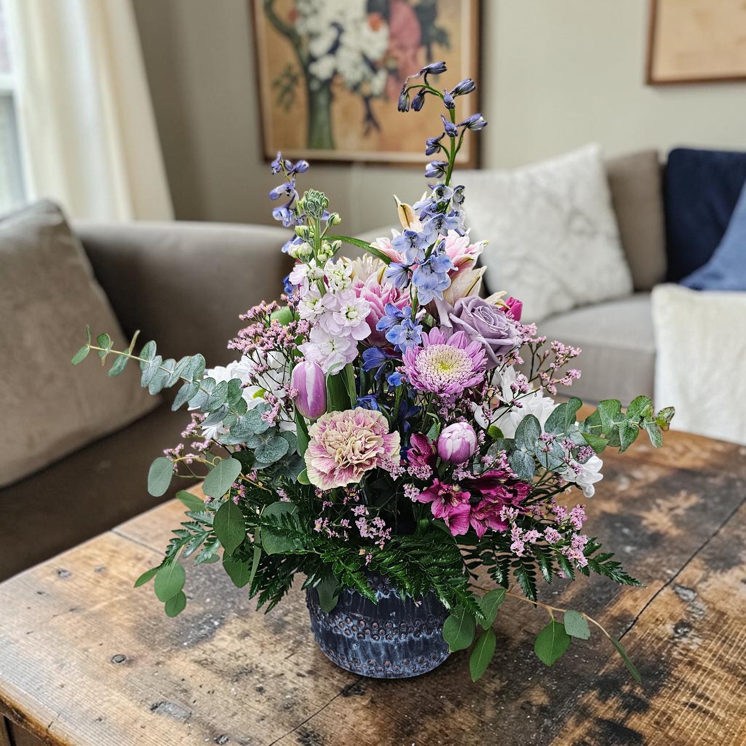 Arrangement floral pastel – Douceur printanière