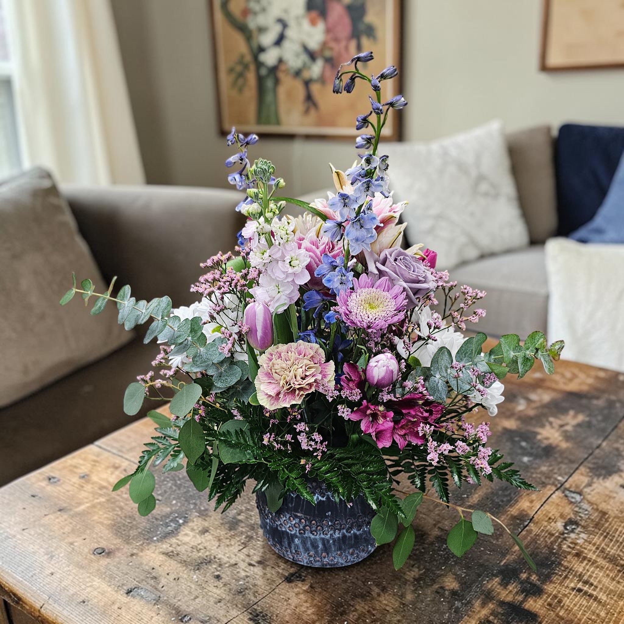 Arrangement floral pastel – Douceur printanière