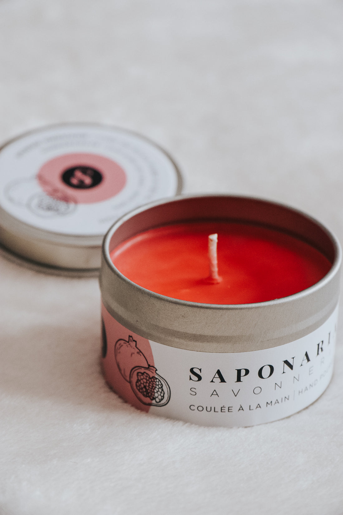 Bougie de soya – Pomme-grenade